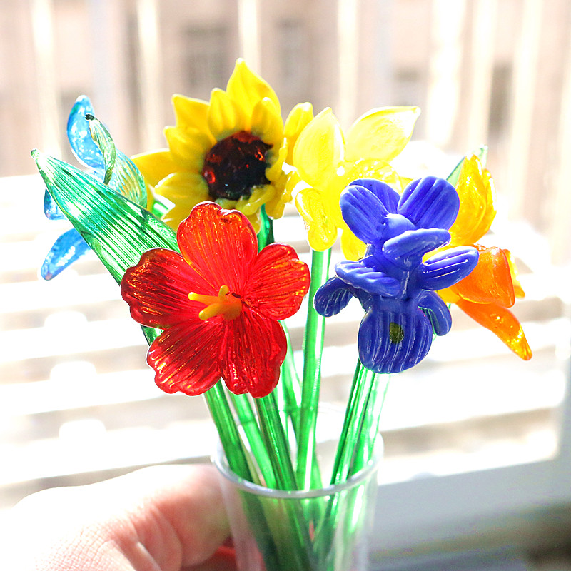 Florist Supply Vases - Schöne Simulation Handwerk Muranoglas Blumenornament Valentinstag