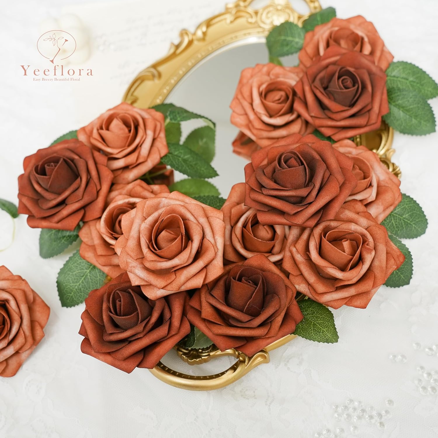 25 Stück künstliche Rosen für  – Florist Supply Bulk Bewertung und Preis