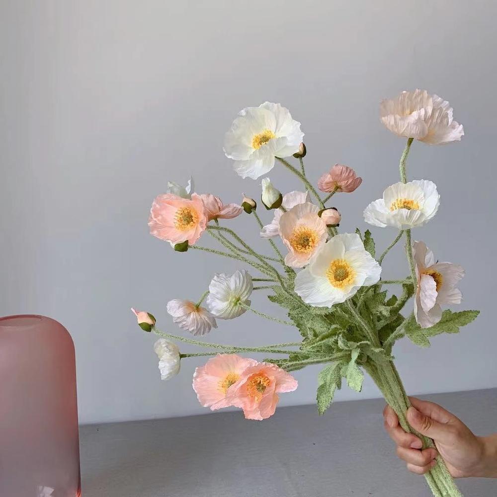Gefälschte Mohn Seide Blumen l – Florist Supply Bulk Bewertung und Preis