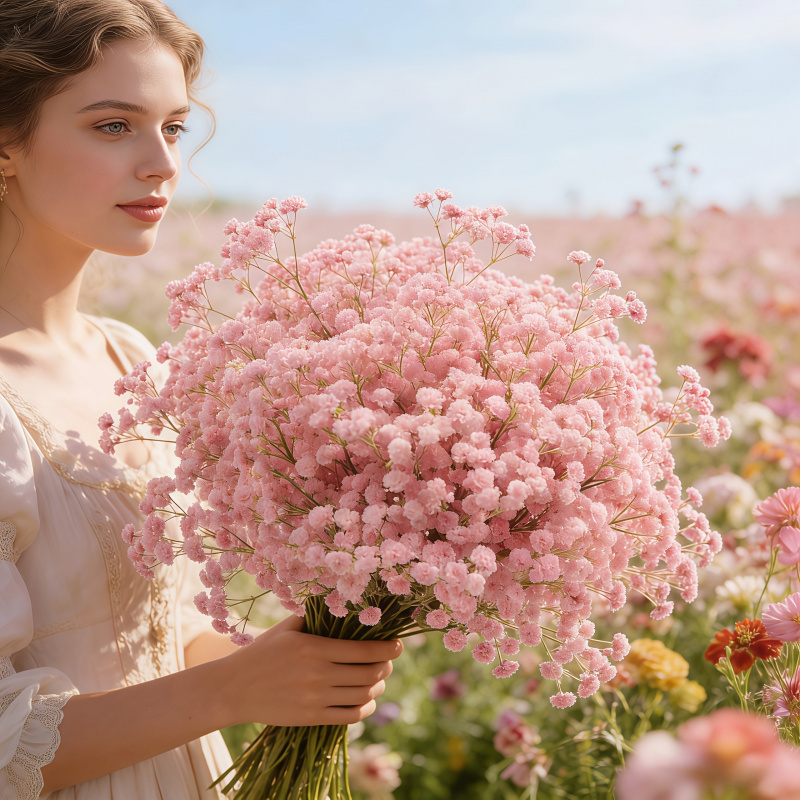 130-Stängel Rosa Schleierkraut – Florist Supply Bulk Bewertung und Preis